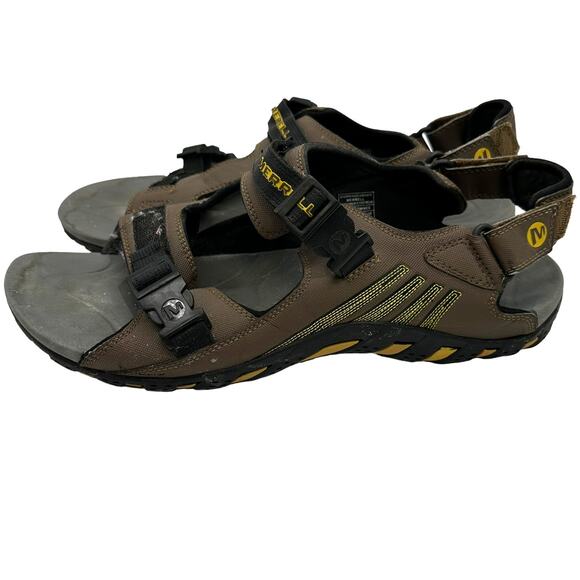 Merrell Men's WaterPro Rouge in Dark Earth Size 14 GUC Hook & Loop Adjustable - Picture 4 of 7